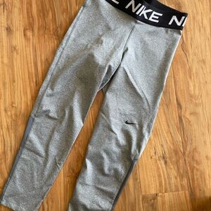 Nike Gray Leggings with Elastic Waistband